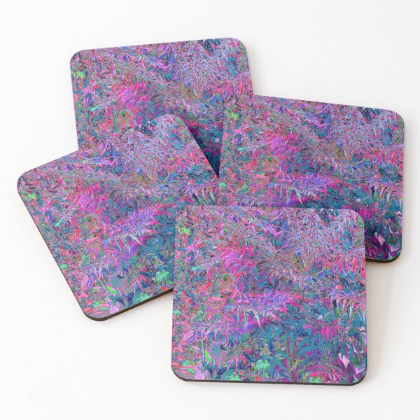 Item preview, Abstract Psychedelic Rainbow Colors Foliage Garden designed and sold by myrubiogarden.