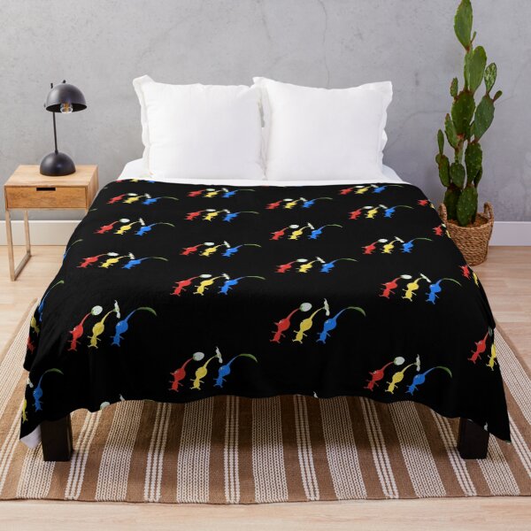 3 Pikmin Running Throw Blanket