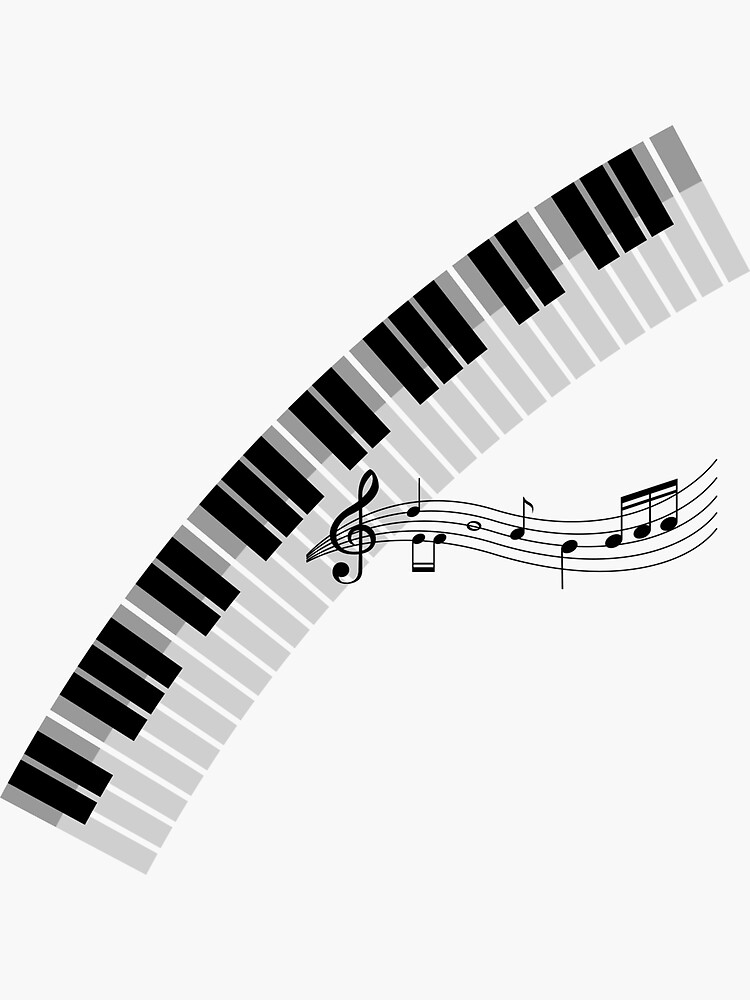 Piano Music Keyboard Musical Instrument Sticker By So01 Redbubble