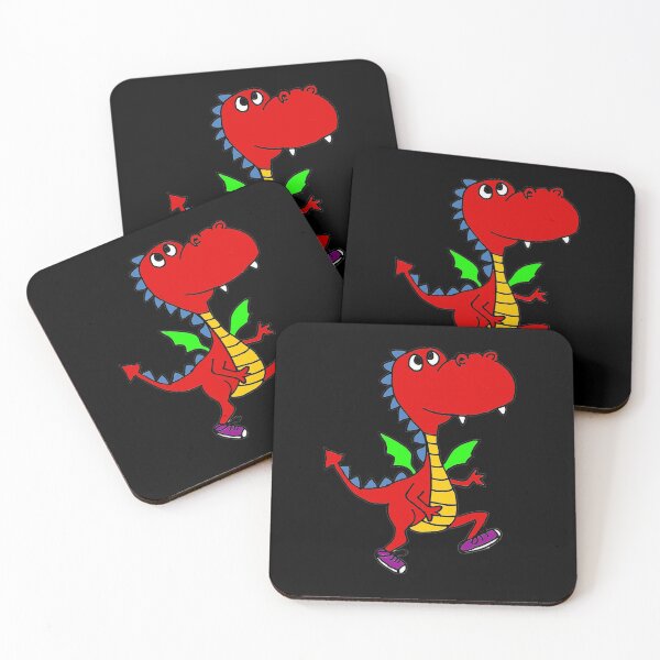 Item preview, Funny Red Dragon Jogging Cartoon  designed and sold by Nature's Fancy.