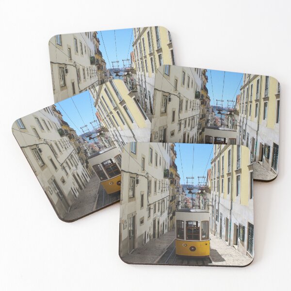 Item preview, Yellow vintage tram on the street in Lisbon designed and sold by Mahirov Shop.