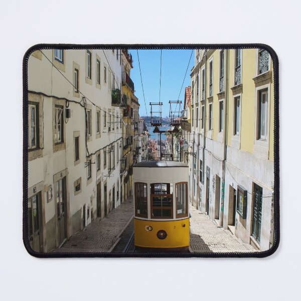 Item preview, Yellow vintage tram on the street in Lisbon designed and sold by Mahirov Shop.
