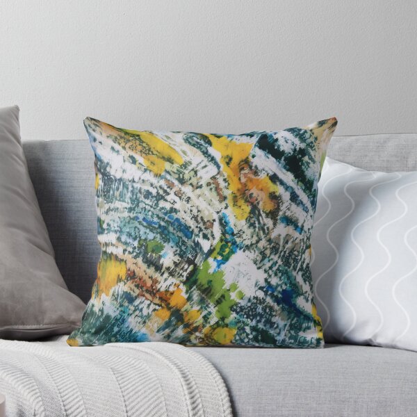Item preview, Brushy Abstract in Green, Yellow, and Blue designed and sold by Leslie Rogers Todder.