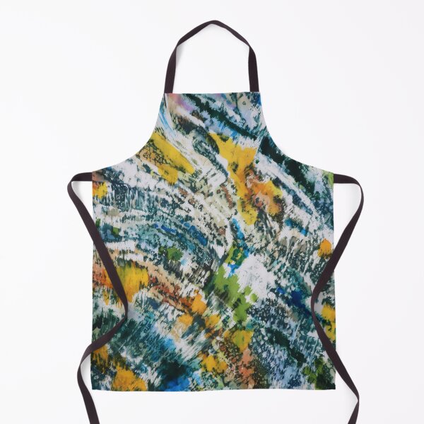 Item preview, Brushy Abstract in Green, Yellow, and Blue designed and sold by Leslie Rogers Todder.