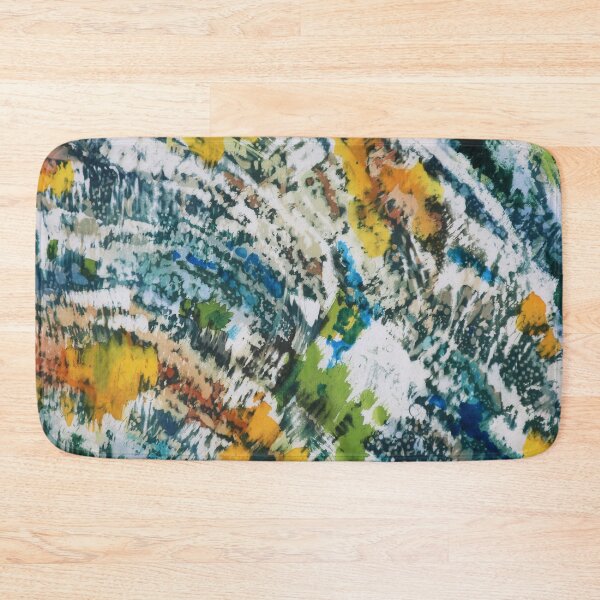 Item preview, Brushy Abstract in Green, Yellow, and Blue designed and sold by Leslie Rogers Todder.