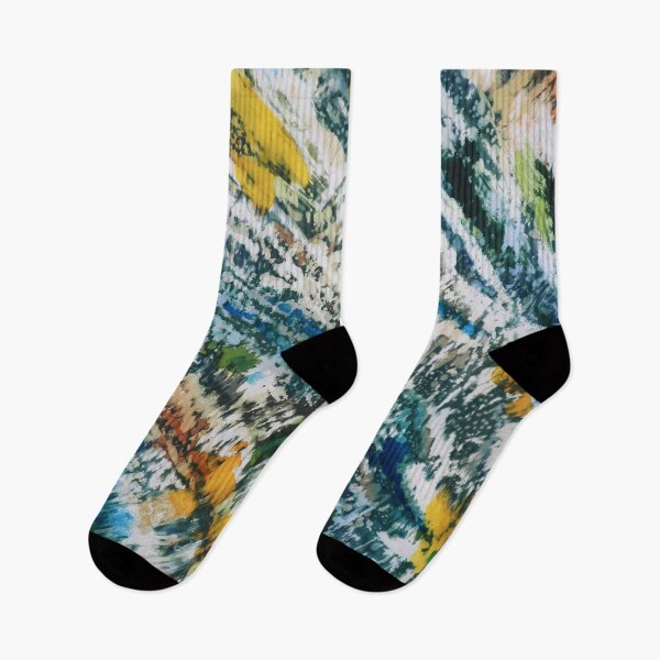 Item preview, Brushy Abstract in Green, Yellow, and Blue designed and sold by Leslie Rogers Todder.