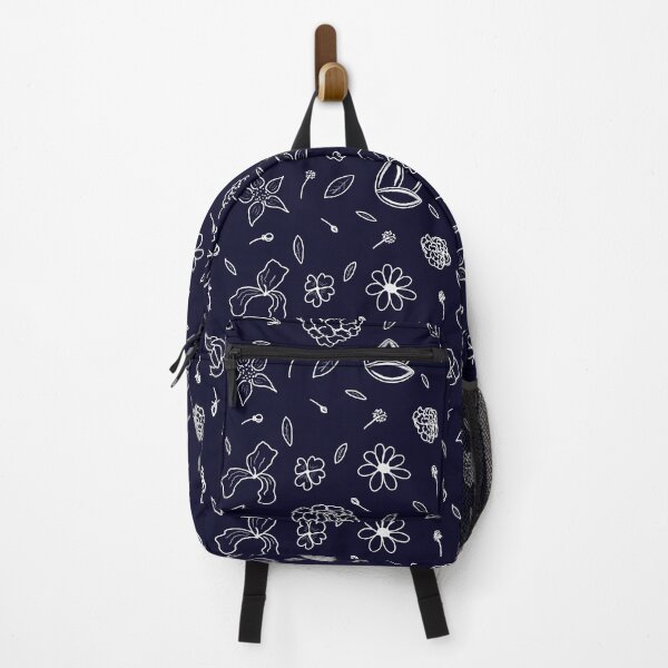 Item preview, Navy and White Flower Pattern designed and sold by PeaceWorkDesign.