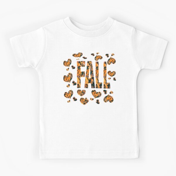 Love Fall Colors Shapes Pumpkins Leaves Kids T-Shirt