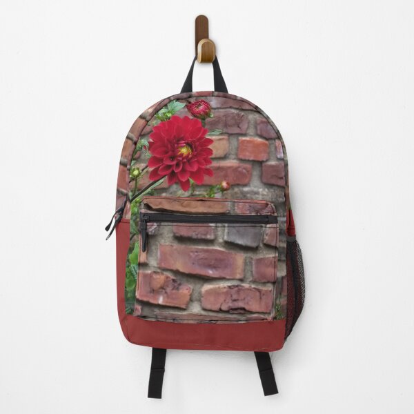Item preview, Red Flower on Brick designed and sold by SecondsSunshine.