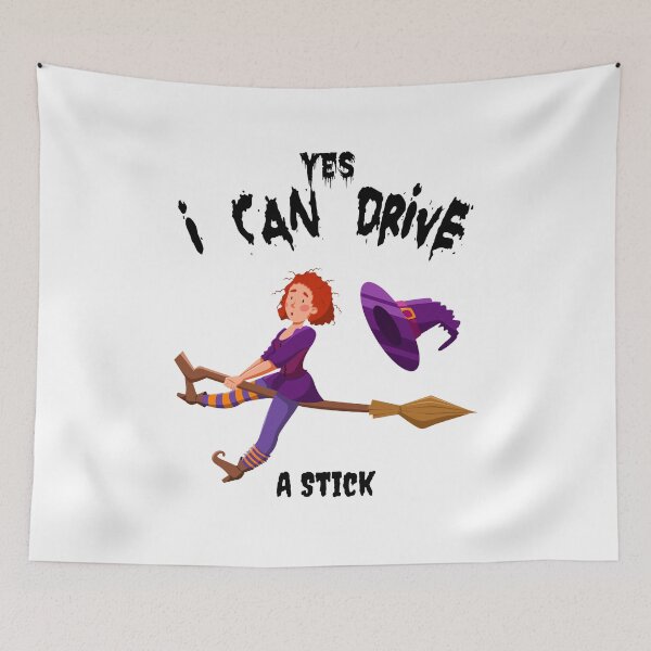 Item preview, Womens Why Yes I Can Drive A Stick T-Shirt Funny Halloween Gift Tee designed and sold by YourgiftShop.