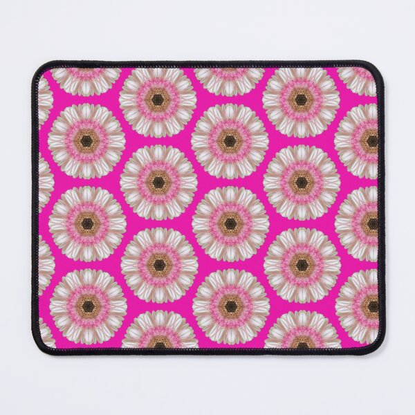 Pink gerbera on bright pink Mouse Pad