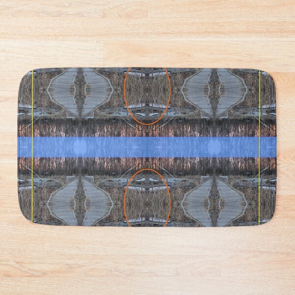 Item preview, Horicon Path Pattern With Blue Bar designed and sold by artfulnotebook.