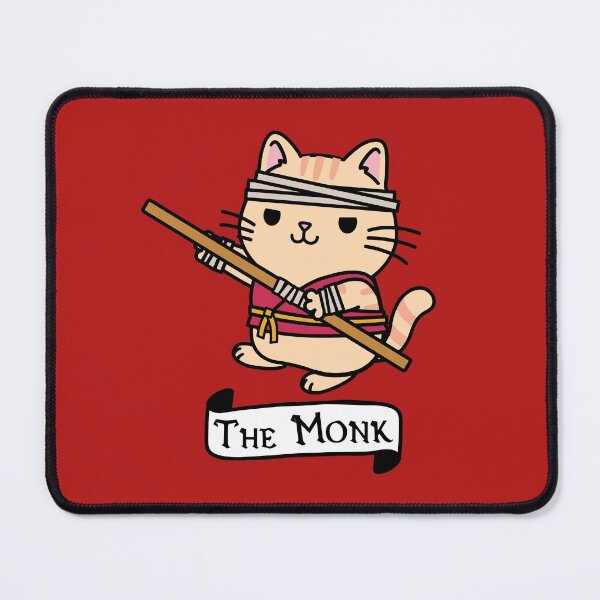 Item preview, The Monk | DnD Cat Tabaxi Monk designed and sold by Cute N' Nerdy Shop.