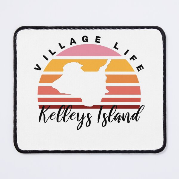 Item preview, Kelleys Island Village Retro Vintage Sunset Lake Erie designed and sold by BusyBeeLife.