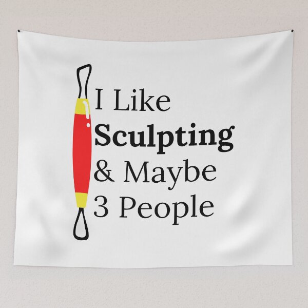 Item preview, I Like Sculpting & Maybe 3 People Funny T-shirt men gift women gift designed and sold by InnovantDesigns.
