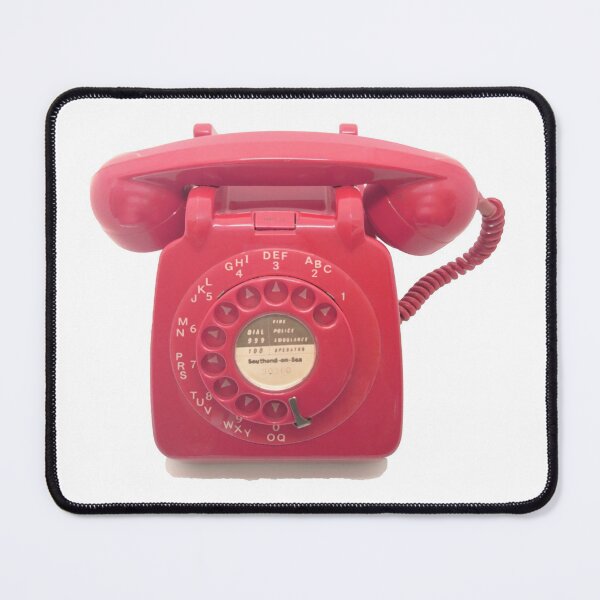 Item preview, Red vintage telephone designed and sold by LittleBettyMakes.