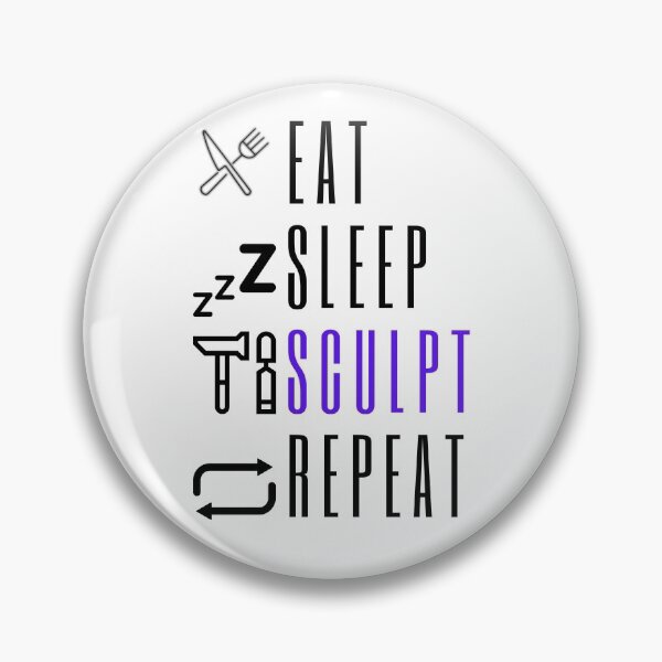 Item preview, Eat Sleep Sculpt Repeat Funny T-shirt men gift women gift designed and sold by InnovantDesigns.