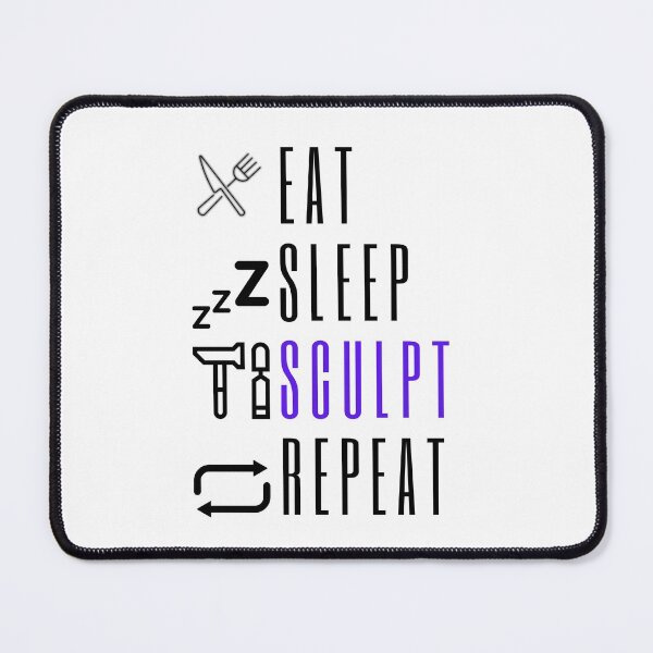 Item preview, Eat Sleep Sculpt Repeat Funny T-shirt men gift women gift designed and sold by InnovantDesigns.