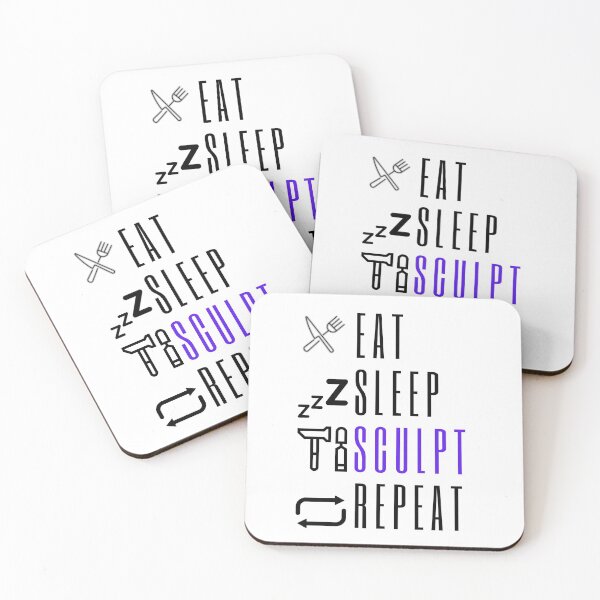 Item preview, Eat Sleep Sculpt Repeat Funny T-shirt men gift women gift designed and sold by InnovantDesigns.