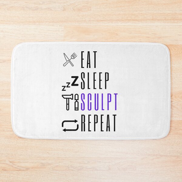 Item preview, Eat Sleep Sculpt Repeat Funny T-shirt men gift women gift designed and sold by InnovantDesigns.