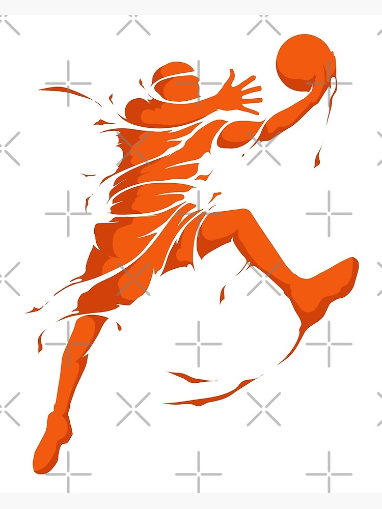 Art Poster Splatter Basketball Player