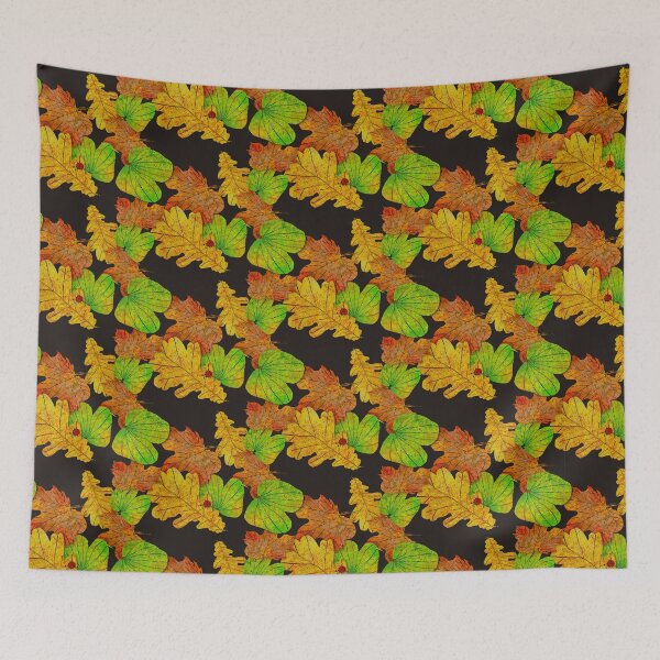 Item preview, Autumn Leaves with Black Background designed and sold by Donna Norton.