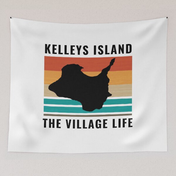 Item preview, Kelleys Island Village Retro Vintage Sunset Lake Erie designed and sold by BusyBeeLife.