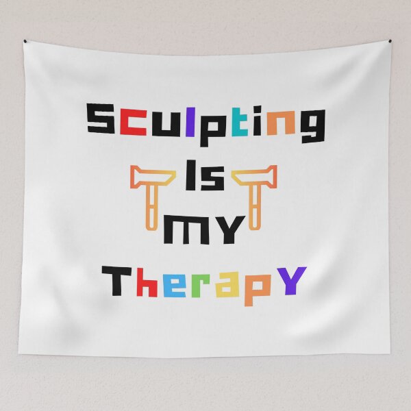 Item preview, Sculpting Is My Therapy Funny T-shirt men gift women gift designed and sold by InnovantDesigns.