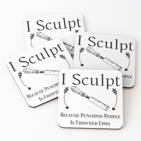 Item preview, I Sculpt Because Punching People Is Frowned Upon Funny T-shirt men gift women gift designed and sold by InnovantDesigns.