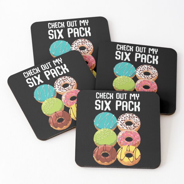 Item preview, Checkout my six pack Funny Donuts Art Design Happy Apparel Essential Inspiration Joy Mood designed and sold by DesignByHeartUK.