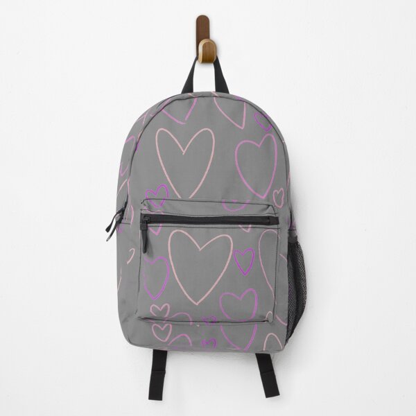 Item preview, Peach Pink Purple Hearts designed and sold by ArtSCPdesign.