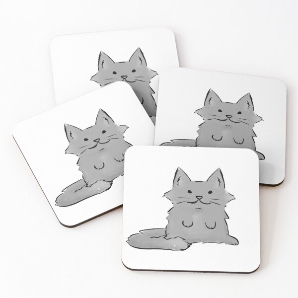Item preview, Cute Grey Cat  designed and sold by Annies-Arts.