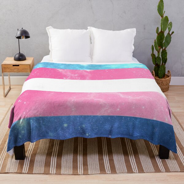 Vista previa del artículo con la obra «Bandera trans - Galaxia LGBTQ», diseñado y vendido por qshiner.