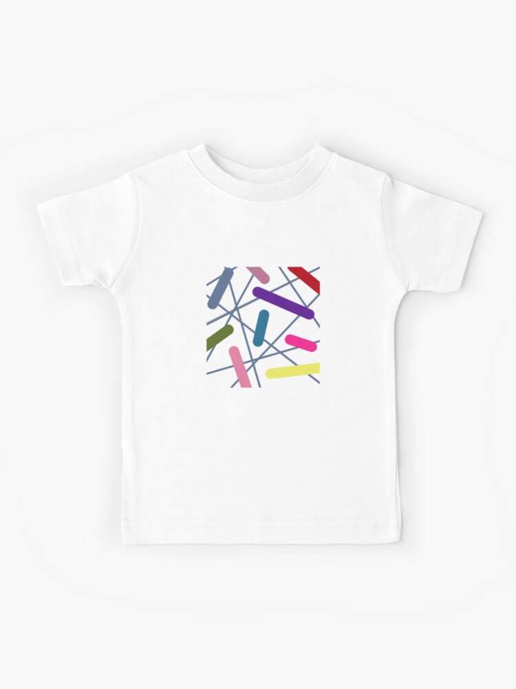 Multi-Color Abstract Criss-Cross Design Kids T-Shirt for Sale by