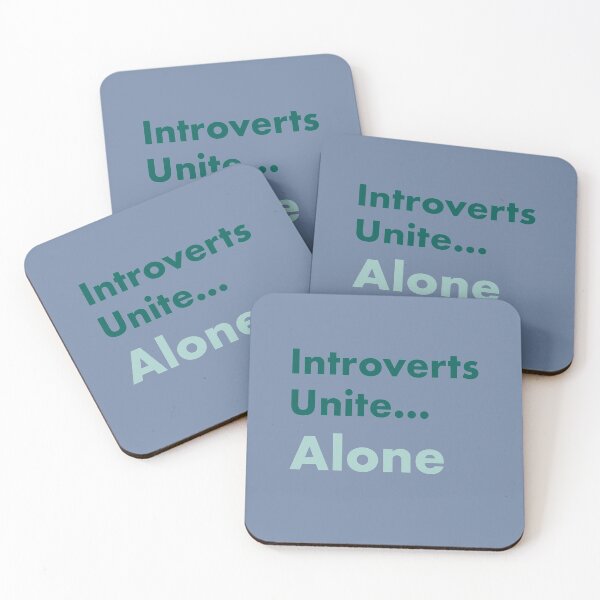 Item preview, Introverts unite... alone coral color designed and sold by Shus-arts.
