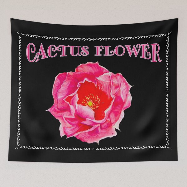 Item preview, Cactus Flower Label designed and sold by PaintedbyCarol.