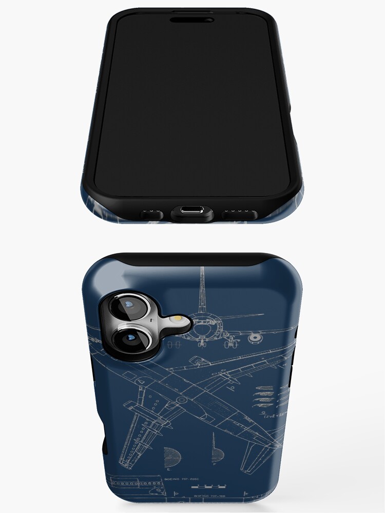 Airplane Blueprint Design Boeing 737 iPhone Case
