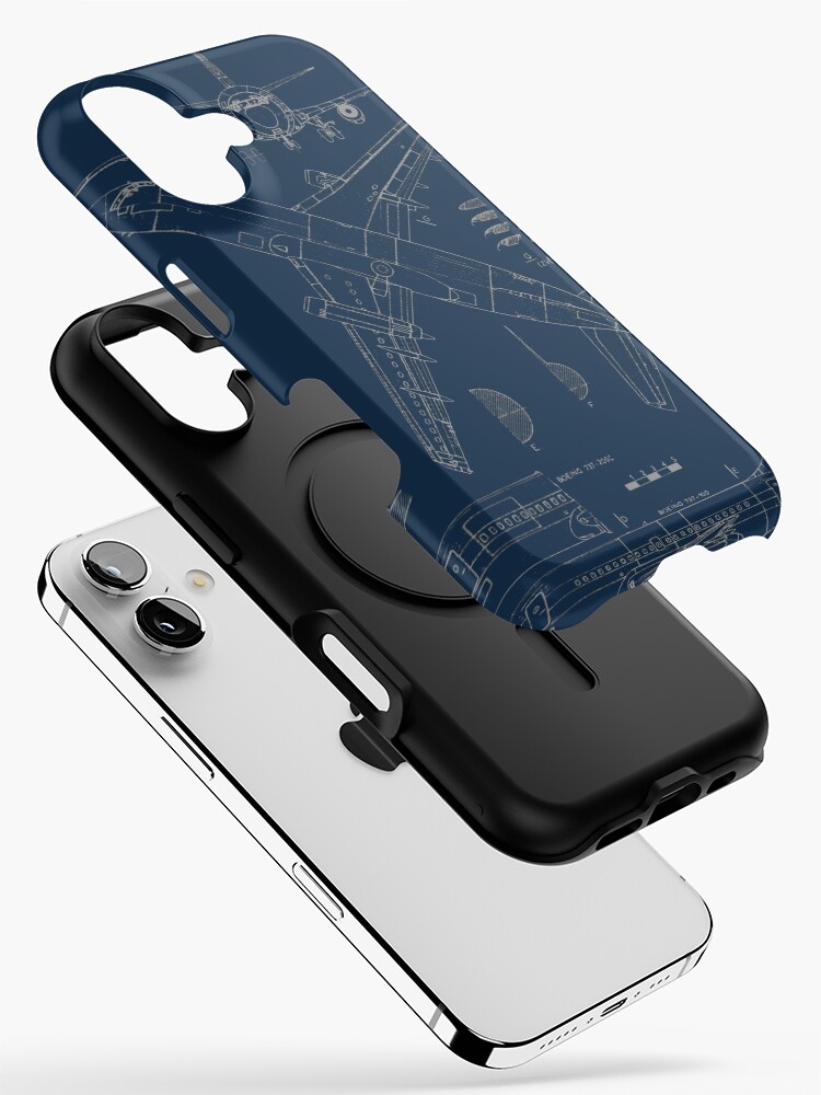 Airplane Blueprint Design Boeing 737 iPhone Case