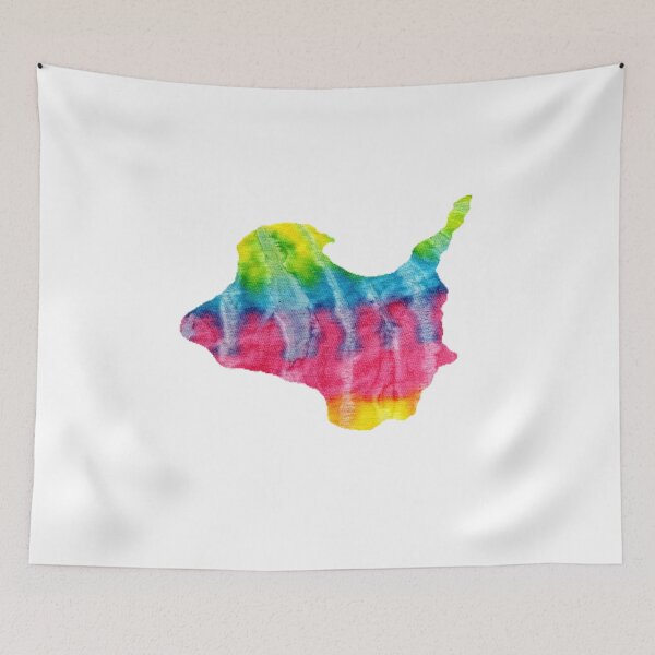 Item preview, Kelleys Island Lake Erie Tie Dye Map designed and sold by BusyBeeLife.