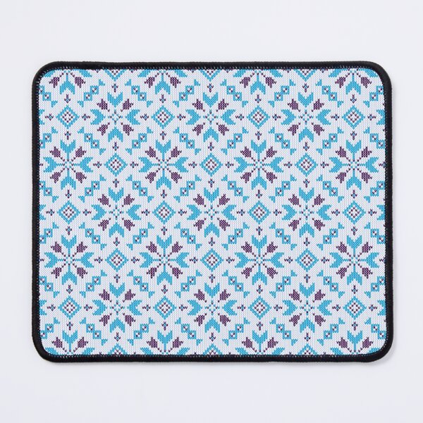 Item preview, Festive knitting christmas blue flowers pattern designed and sold by urban-color.