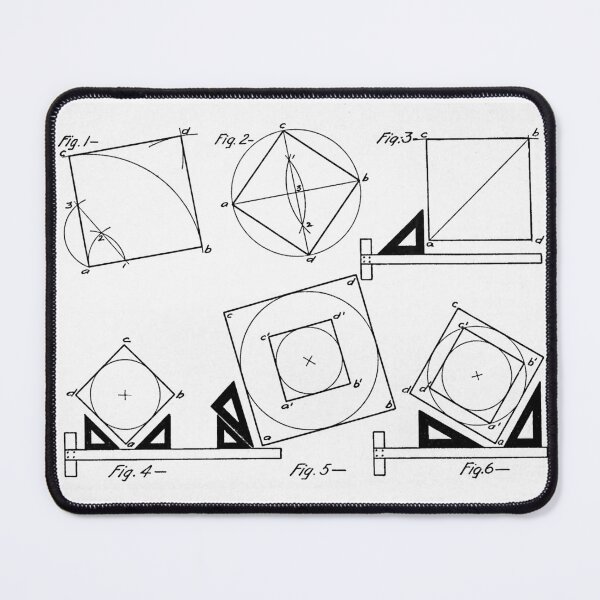 Item preview, Mechanical pen-and-ink drawing of squares at various angles designed and sold by NrvousFella.