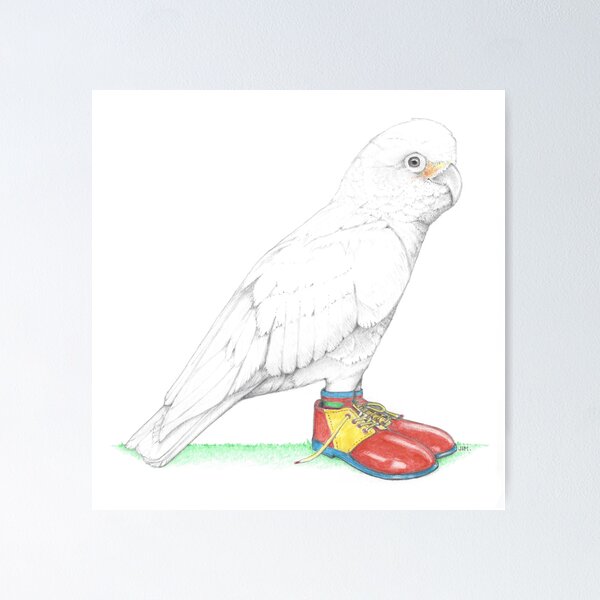 Item preview, Goffin's Cockatoo in Clown Shoes designed and sold by JimsBirds.