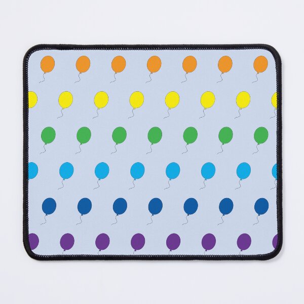 Item preview, Rainbow balloons on blue designed and sold by LittleBettyMakes.