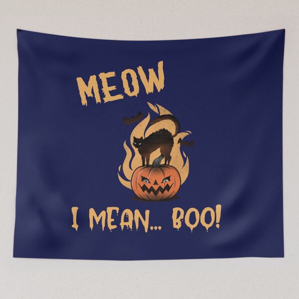 Item preview, Meow I Mean Boo - Funny Cute Spooky Cat Pumpkin Halloween Trick or Treat Costume  designed and sold by CactusFamily.