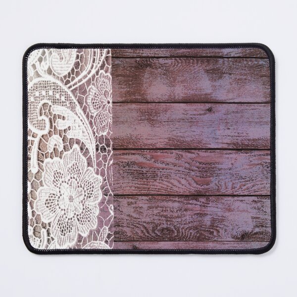 Item preview, rustic chic modern girly purple barn wood white lace designed and sold by LEILA ART SPACE.