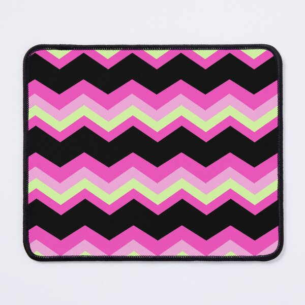 Item preview, 1980s modern abstract girly hot pink black fuschia chevron designed and sold by LEILA ART SPACE.