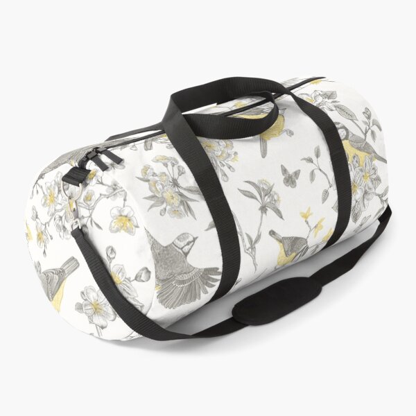 Item preview, Grey Yellow Bird Toile de Jouy Inspired Vintage Design  designed and sold by janesbotanics.