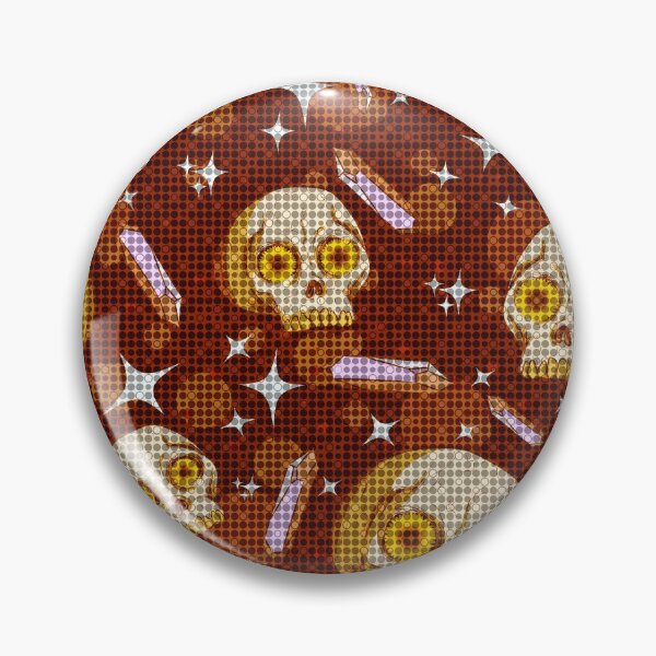 Item preview, Knitting orange floral skull with crystals designed and sold by urban-color.
