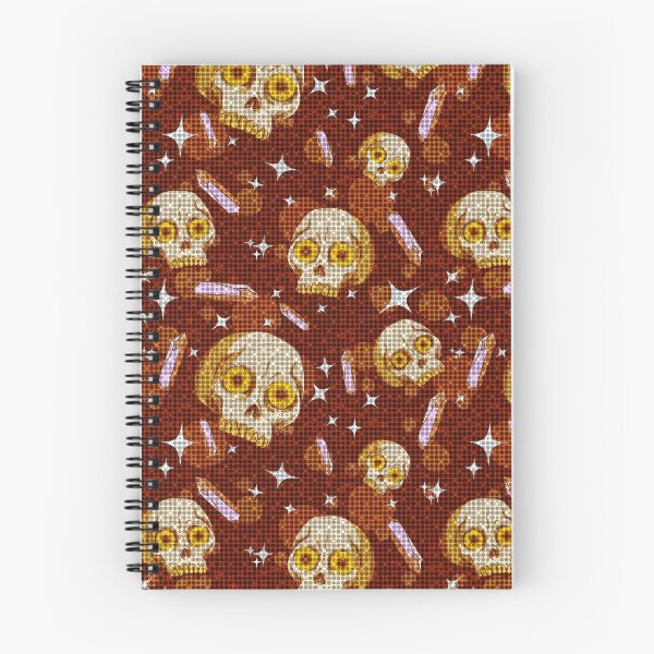 Item preview, Knitting orange floral skull with crystals designed and sold by urban-color.