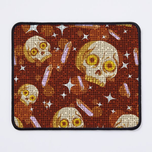 Item preview, Knitting orange floral skull with crystals designed and sold by urban-color.